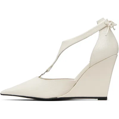 Coperni Wedge Stiletto High Heels In White