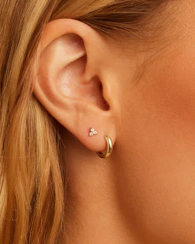 Gorjana 14k Diamond Bali Flat Back Studs