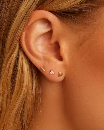 Gorjana 14k Diamond Bali Flat Back Studs