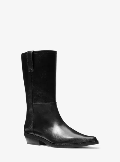 Michael Michael Kors Farren Leather Boots In Black