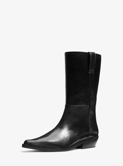 Michael Michael Kors Farren Leather Boots In Black