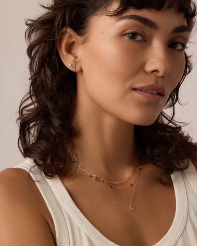 Gorjana 14k Diamond Pavé Flat Back Single Stud