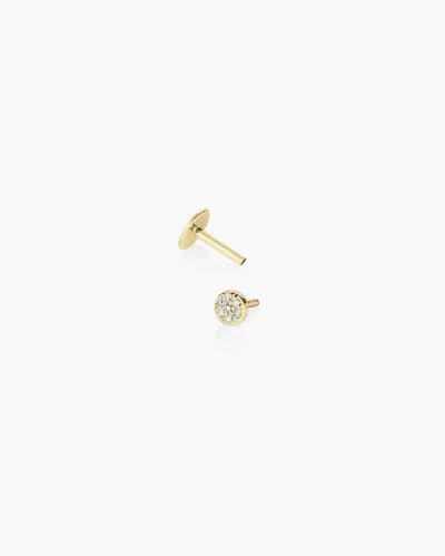 Gorjana 14k Diamond Pavé Flat Back Single Stud
