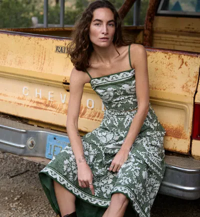 Cleobella Juniper Cropped Top In Verdant Flight In Green