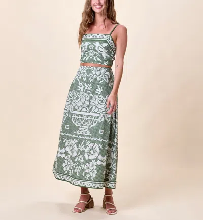 Cleobella Juniper Cropped Top In Verdant Flight In Green