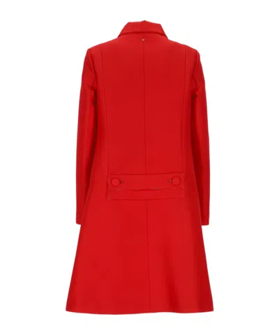 Lorena Antoniazzi Flared Single-breasted Coat In Red