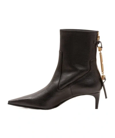 Dsquared2 Back Hardware Ankle Boots In Black