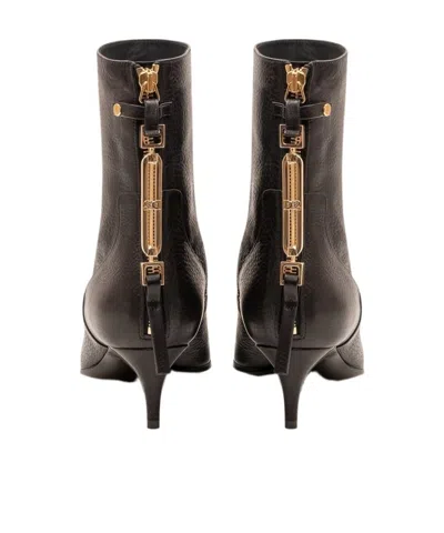 Dsquared2 Back Hardware Ankle Boots In Black