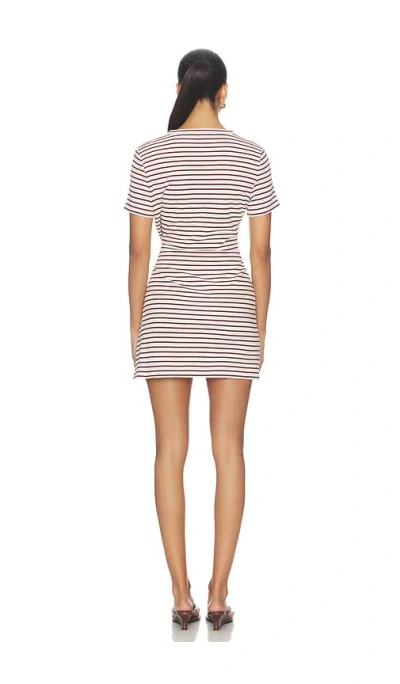 Veronica Beard Elvaris Striped Knotted Jersey Mini Dress In Multi
