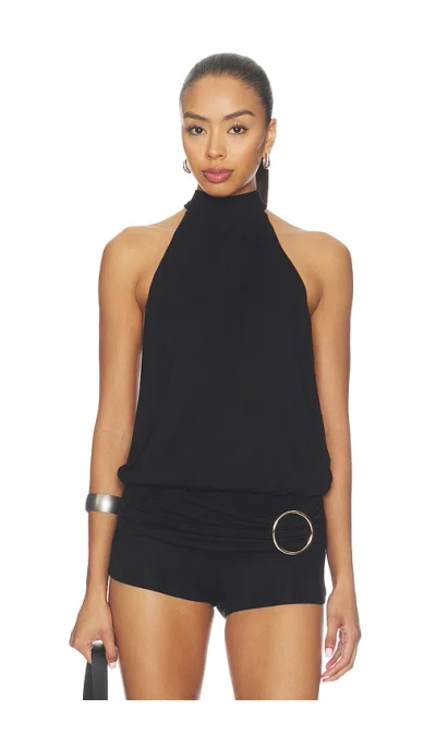 Superdown Declynn Drape Top In 블랙