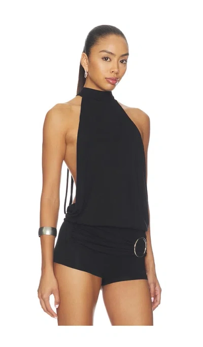 Superdown Declynn Drape Top In 블랙