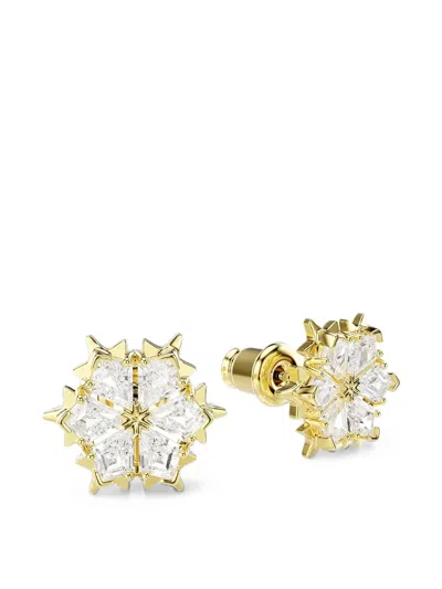 Swarovski Magic Stone Cluster Stud Earrings In Gold