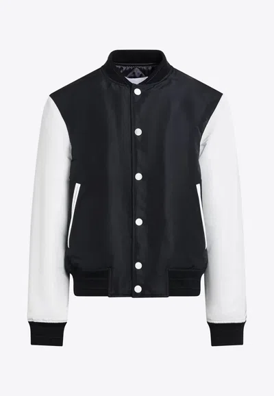 Givenchy Jacket Contrast Sleeves Ribbed Cuffs Pockets In Multicolor