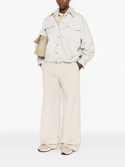 Brunello Cucinelli Buttoned Flap-pocket Jacket In Neutral