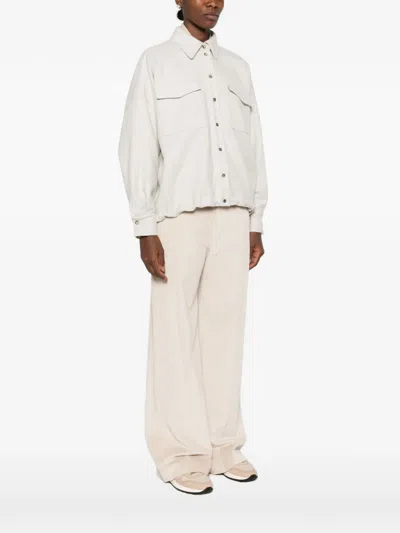 Brunello Cucinelli Buttoned Flap-pocket Jacket In Neutral
