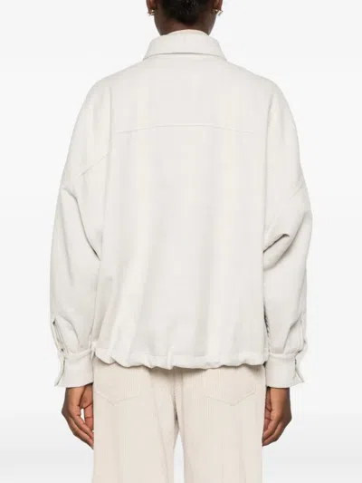 Brunello Cucinelli Buttoned Flap-pocket Jacket In Neutral