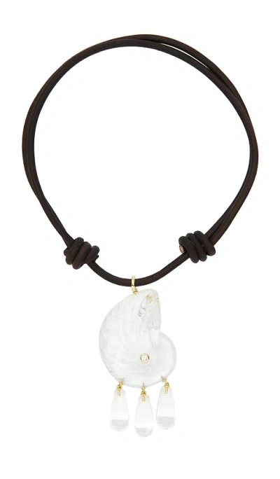 Eliou Cova Necklace In Brown & Clear