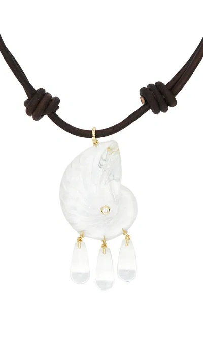 Eliou Cova Necklace In Brown & Clear