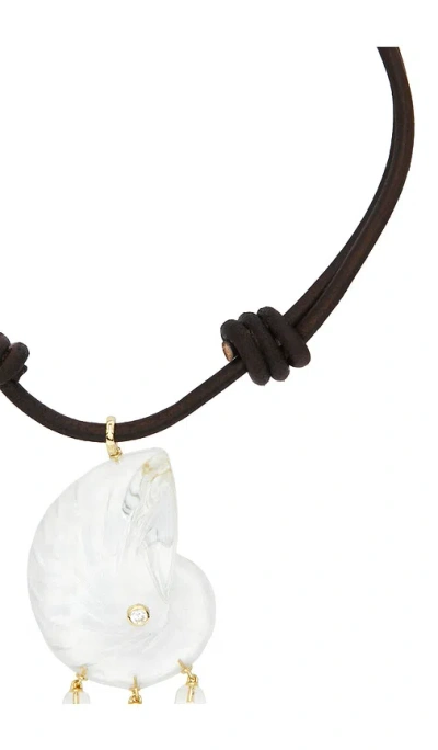 Eliou Cova Necklace In Brown & Clear