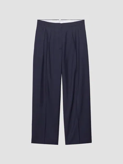Prada Light Mohair Pants In Blue