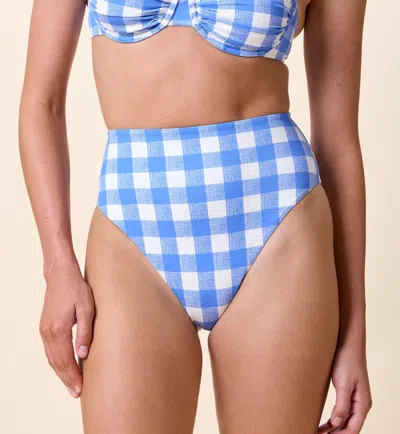 Cleobella Kimber Bottom | Blue Bonnet Gingham In Blue