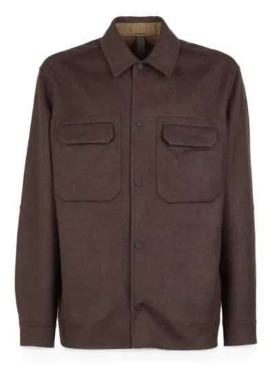 Sease Flap-pocket Overshirt In Brown