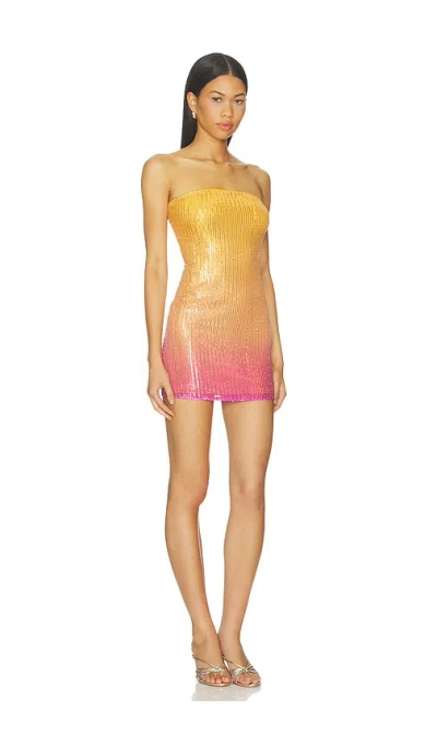 Superdown Odezza Strapless Mini Dress In Multi