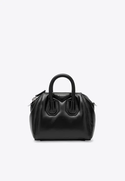 Givenchy Antigona Puffy Top-handle Bag In Leather In Black