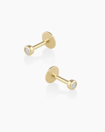 Gorjana 14k Classic Diamond Flat Back Studs