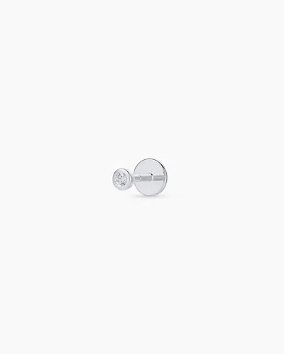 Gorjana 14k Classic Diamond Flat Back Single Stud
