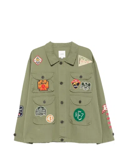PATCH-DETAIL HERRINGBONE JACKET
