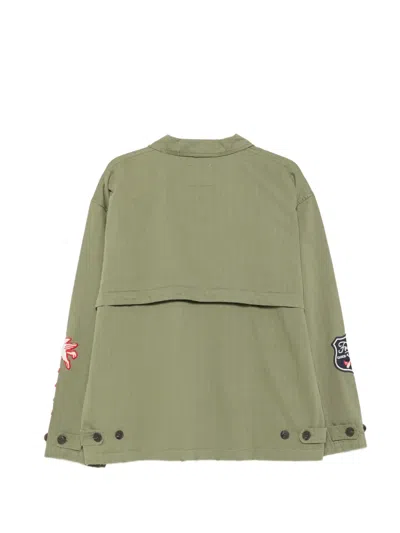 PATCH-DETAIL HERRINGBONE JACKET