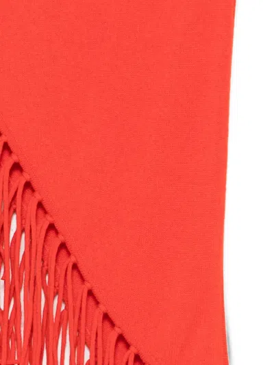 P.a.r.o.s.h Fringe-trim Triangular Scarf In Red
