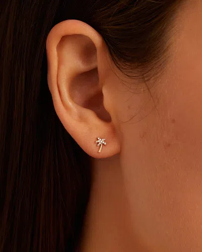 Gorjana 14k Diamond Palm Single Stud