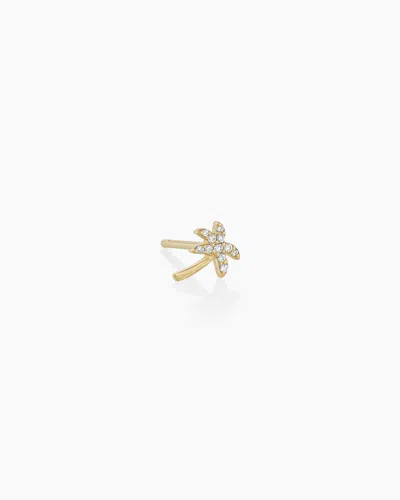 Gorjana 14k Diamond Palm Single Stud