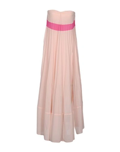 Shop Pinko Long Dresses In Pink