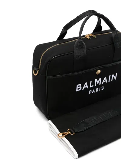 Balmain Logo-print Changing Bag In Black