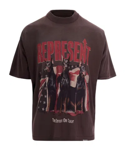 Represent Graphic Crew Neck T-shirt Short Sleeves In Multi