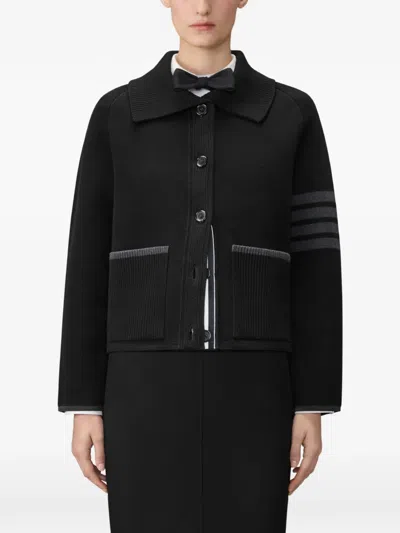 Thom Browne Patch-pocket Jacket In Black