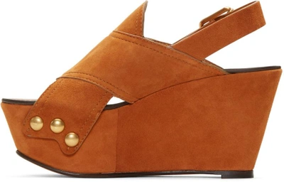 Shop Chloé Tan Mischa Platform Sandals