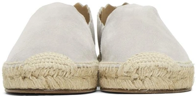 Shop Chloé Grey Suede Lauren Espadrilles