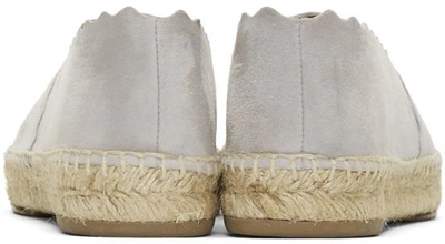 Shop Chloé Grey Suede Lauren Espadrilles