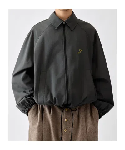 Jacquemus Hooded Jacket Elastic Cuffs Drawstring Hem In Gray
