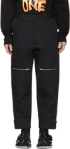 STELLA MCCARTNEY Black Zip Pocket Wide-Leg Trousers