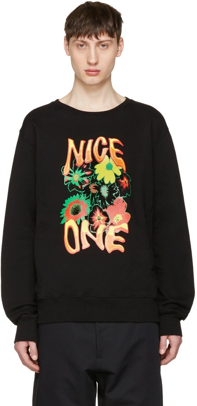 Shop Stella Mccartney Black 'nice One' Sweatshirt