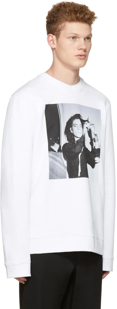 Shop Raf Simons White Robert Mapplethorpe Edition Patti Smith Pullover