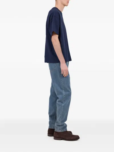 A.p.c. Logo-print T-shirt In Blue