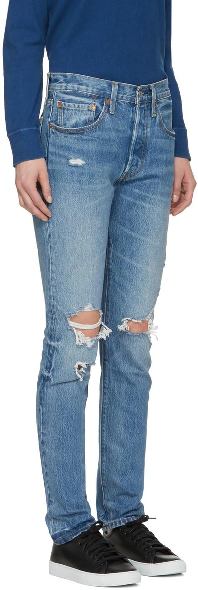 Shop Levi's Blue 501 Skinny Jeans
