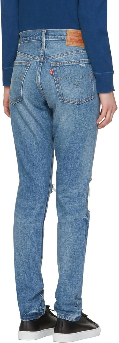 Shop Levi's Blue 501 Skinny Jeans