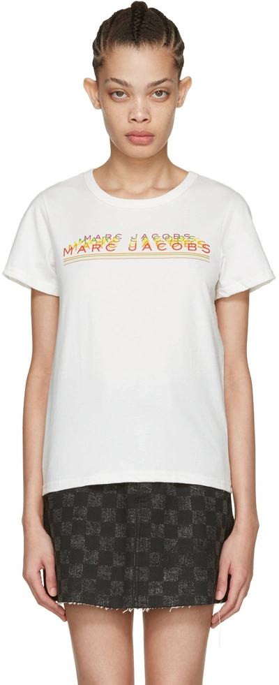 Shop Marc Jacobs Ivory Classic Logo T-shirt